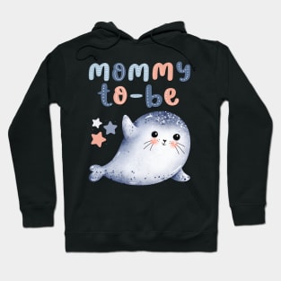 Mommy to be Baby shower Hello little One Sweet little seal cute baby outfit Hoodie